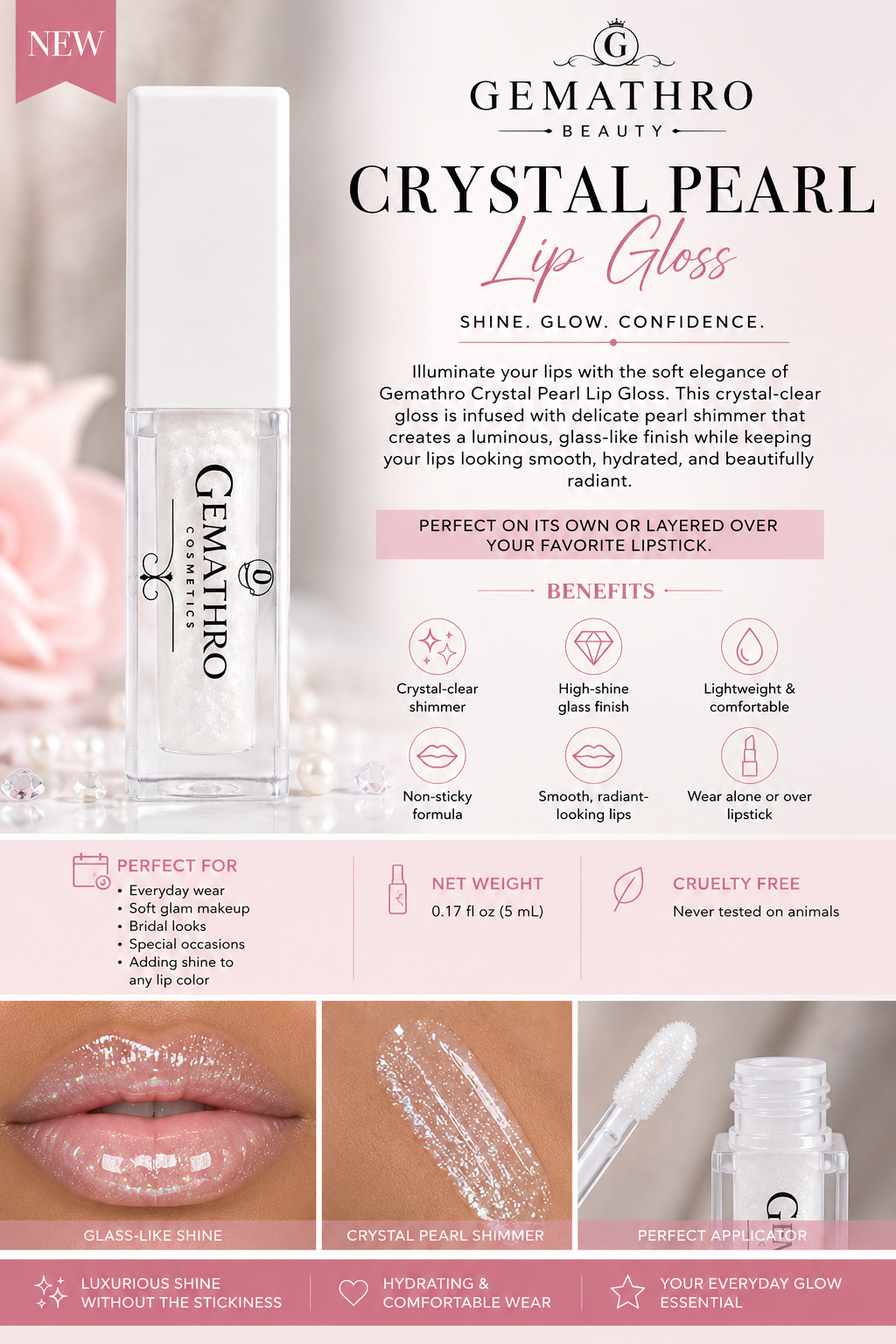 Gemathro Shimmer Lip Gloss