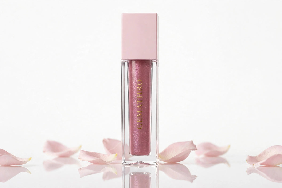 💎 Gemathro Luxury Lip Gloss — Rose Mauve